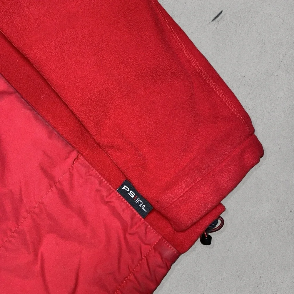 Vintage Polo Sport Ralph Lauren Fleece Lined Jacket Men's XL Red Full Zip